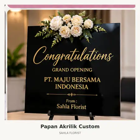Papan Bunga Akrilik Merauke